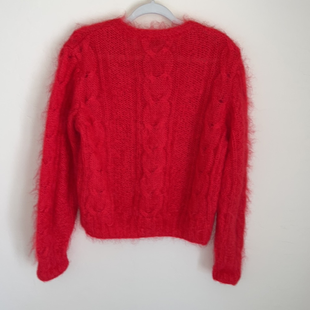 United Colors of Benetton 80% Mohair Cardigan Sweater - Picture 2 of 8